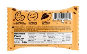 Outright bar cookie dough label