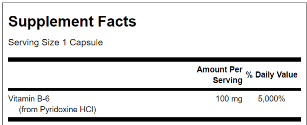 now - b6 label now b6 vitamin label