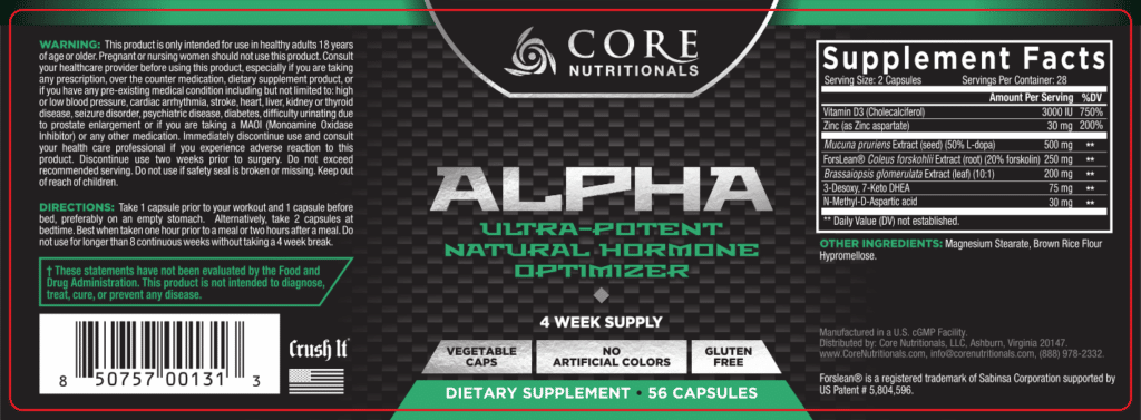 Core Nutritionals - Core Alpha - EveryBody Nutrition