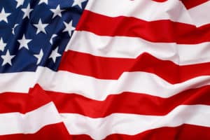 Waving flag of the United States of America military discount