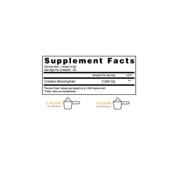 One Sol Creatine Nutrition label One Sol Creatine Nutrition label