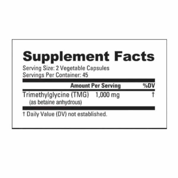 NutraBio TMG (Label) NutraBio TMG (Label)