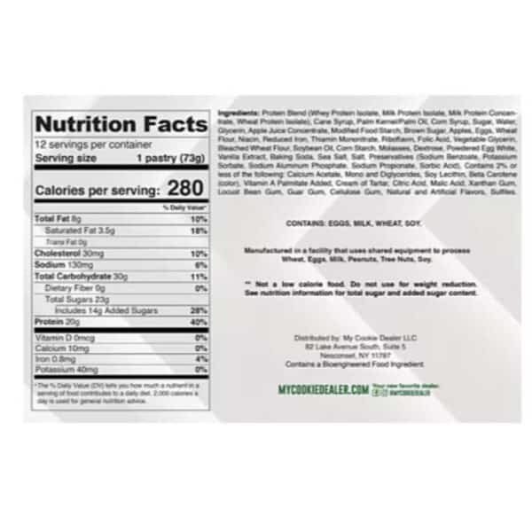 My Cookie Dealer Toaster Pastry (Nutrition) My Cookie Dealer Toaster Pastry (Nutrition)