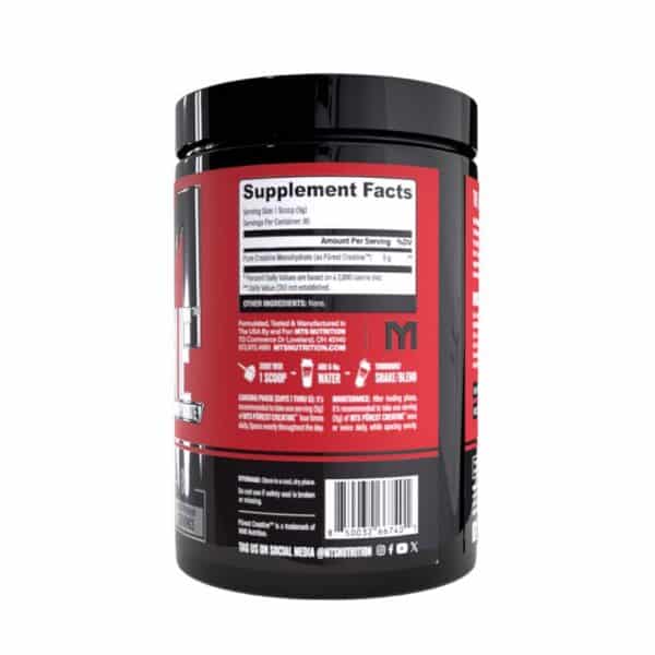 MTS Purest Creatine (Back label) MTS Purest Creatine (Back label)