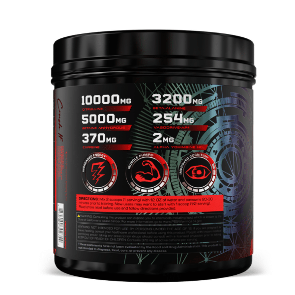 Core Nutritionals Fury Black (side) Core Nutritionals Fury Black (side)